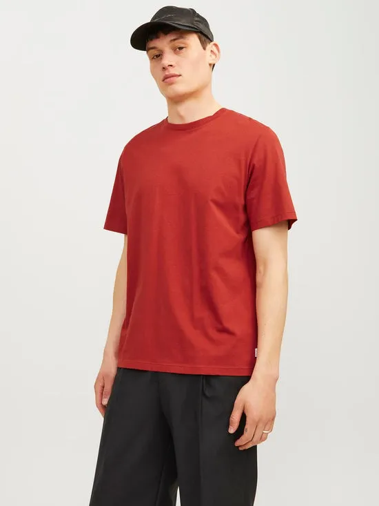 CAMISETA BáSICA ROJA  JJEORGANIC