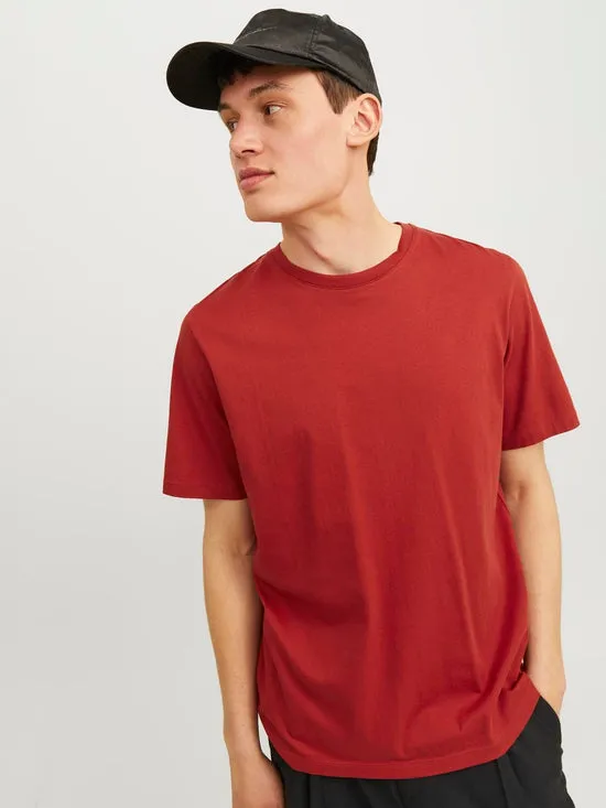 CAMISETA BáSICA ROJA  JJEORGANIC