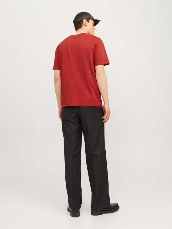 CAMISETA BáSICA ROJA  JJEORGANIC