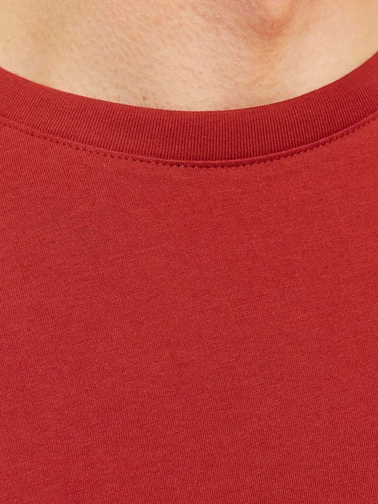 CAMISETA BáSICA ROJA  JJEORGANIC