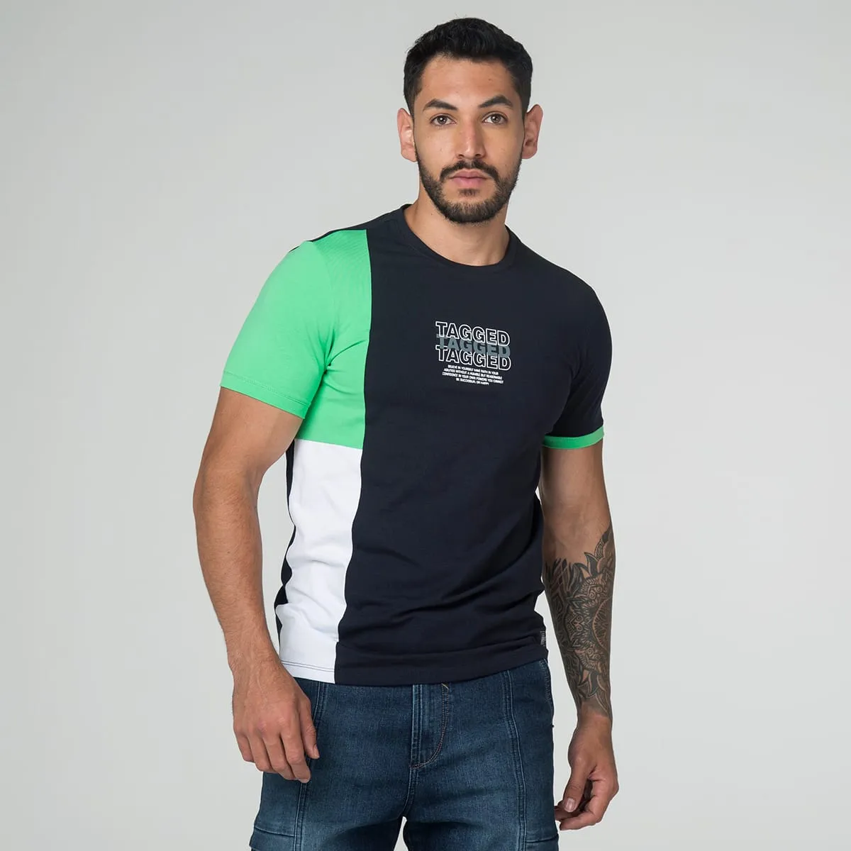 Camiseta  Cuello Redondo Tagged