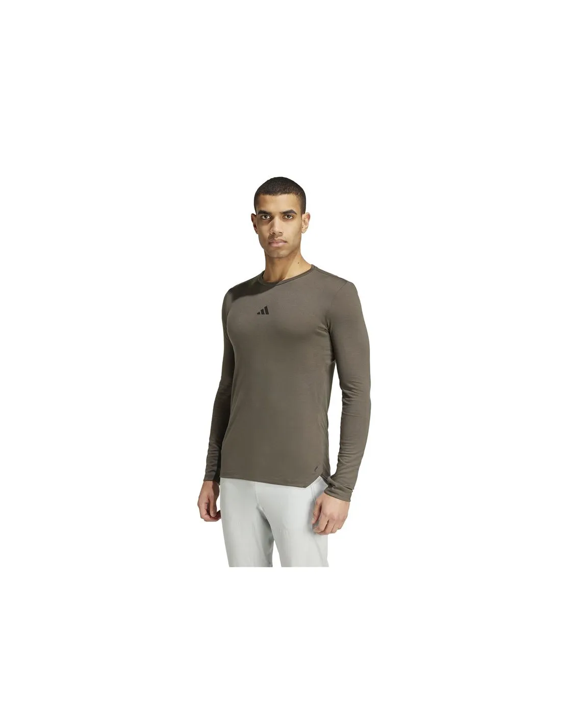 CAMISETA DE FITNESS ADIDAS WORKOUT LONGSLEEVE HOMBRE VERDE OLIVA