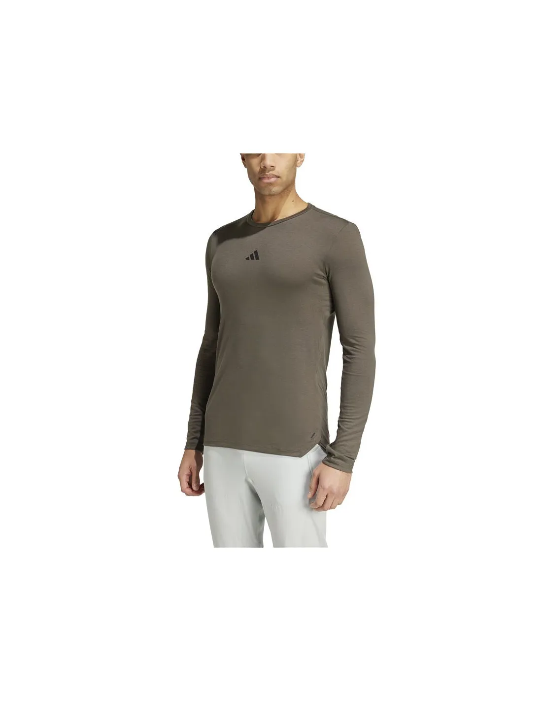 CAMISETA DE FITNESS ADIDAS WORKOUT LONGSLEEVE HOMBRE VERDE OLIVA