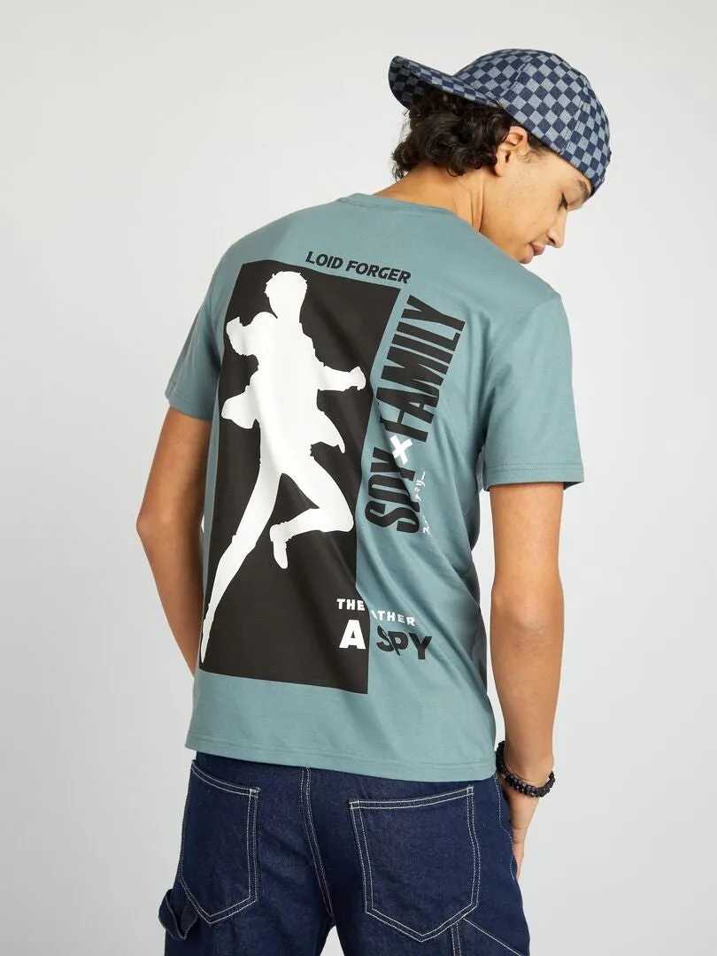 CAMISETA DE MANGA CORTA 'SPY FAMILY'  AZUL