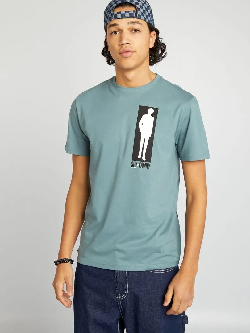 CAMISETA DE MANGA CORTA 'SPY FAMILY'  AZUL