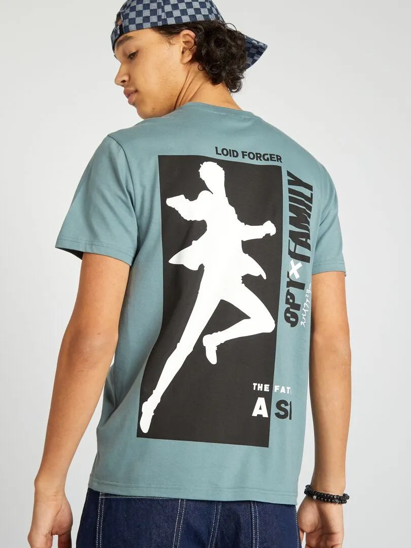 CAMISETA DE MANGA CORTA 'SPY FAMILY'  AZUL