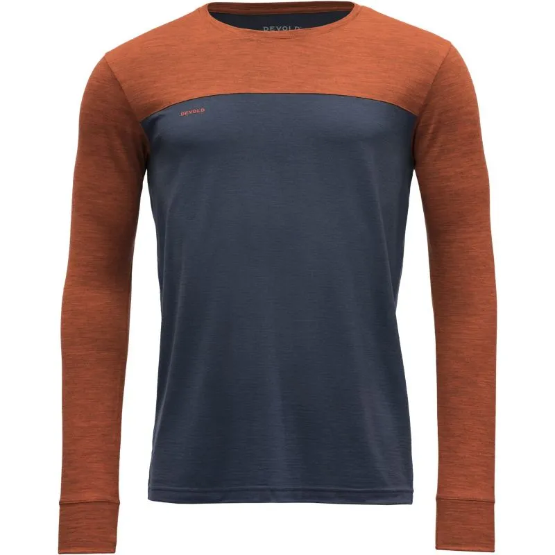 Camiseta de manga larga Devold Camisa Norang Hombre (BRICK MELANGE/NIGHT) Hombres