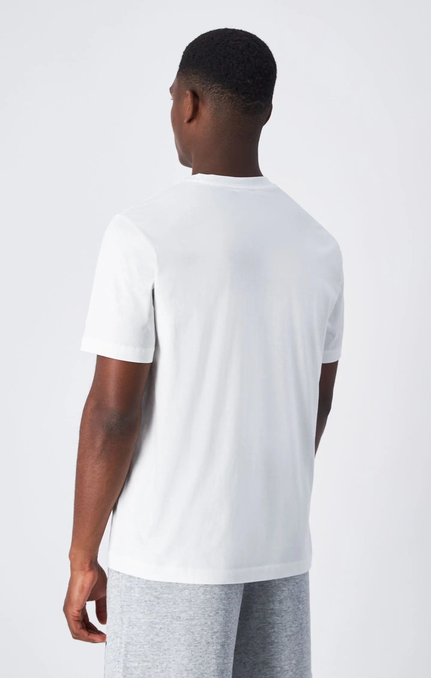 Camiseta de punto de algodón con logotipo pequeño