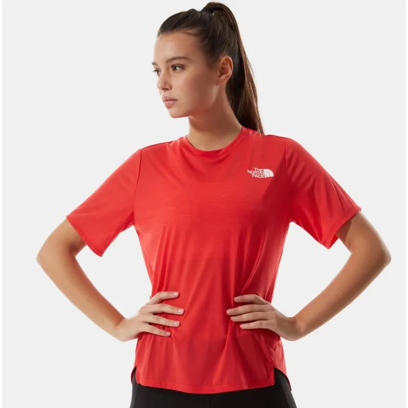Camiseta de running The North Face Up With The Sun ( Horizon Red) para mujer