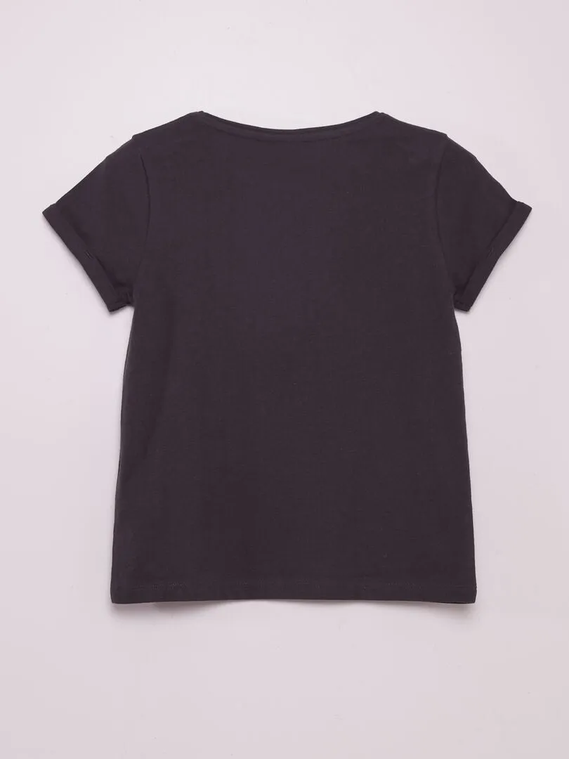 CAMISETA ESTAMPADA 'LOL'  NEGRO