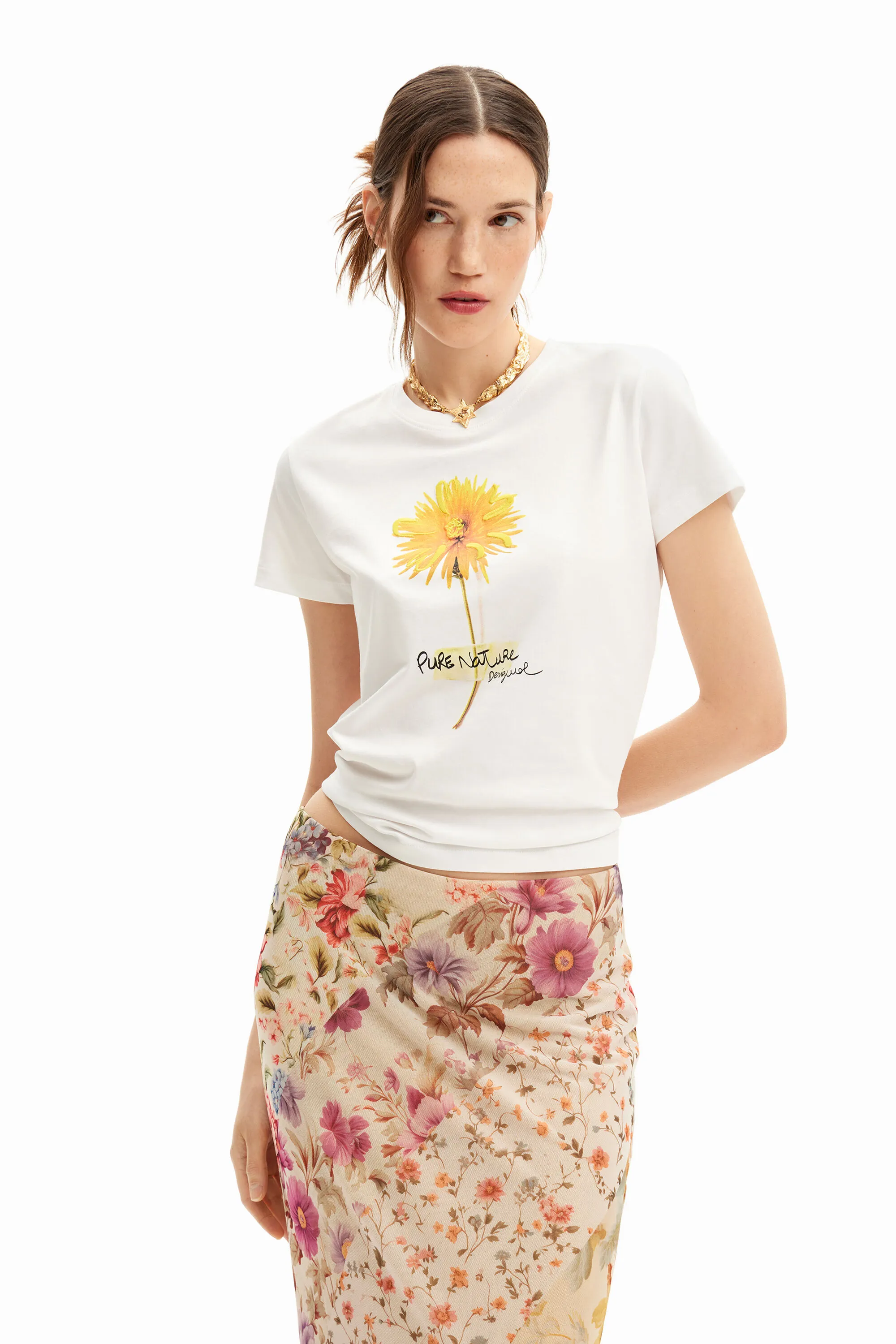 Camiseta ilustración flor