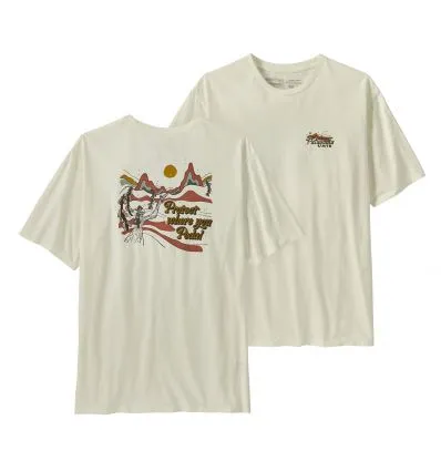 Camiseta Patagonia Camiseta ecológica Protect Pedal Hombre M (Birch White)
