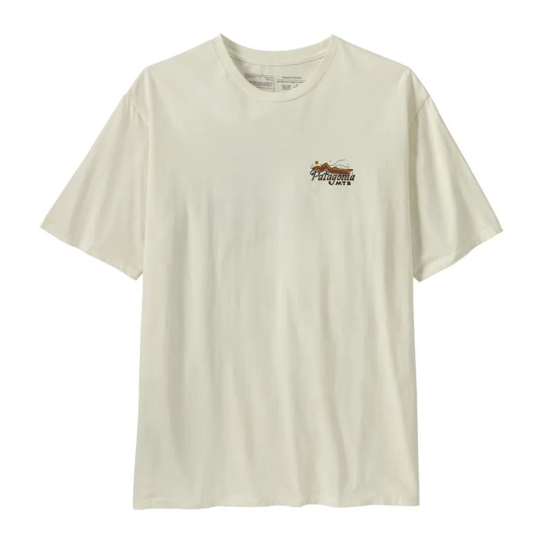 Camiseta Patagonia Camiseta ecológica Protect Pedal Hombre M (Birch White)