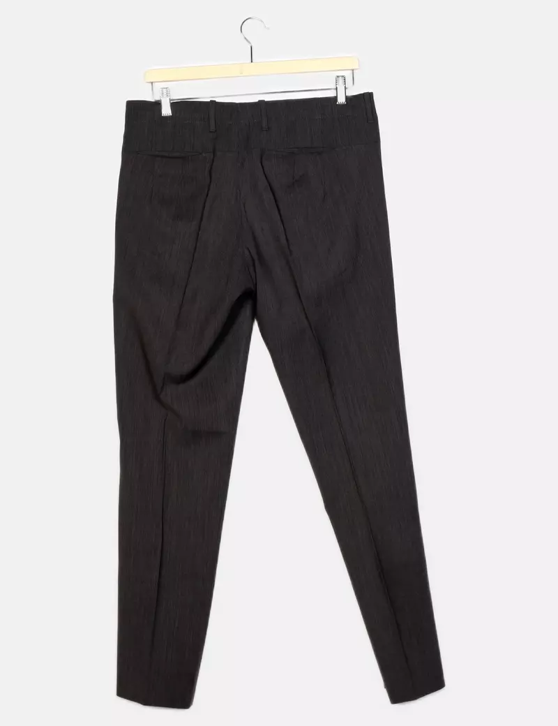 Caramelo Pantalones de tela Rectos