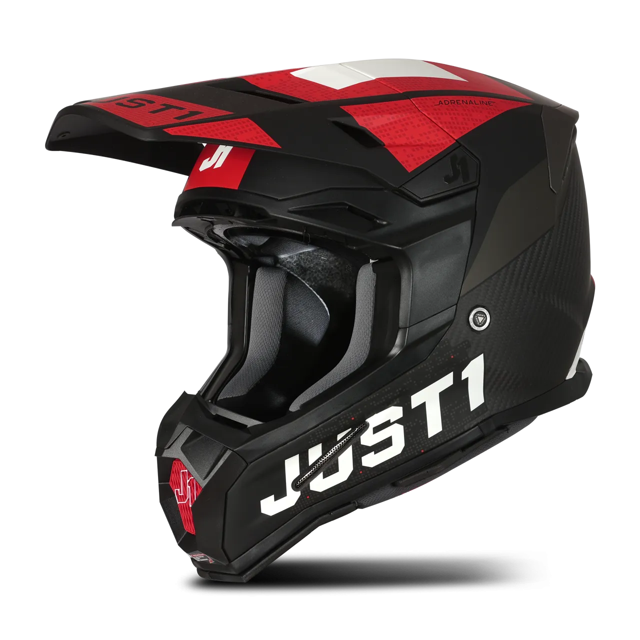 CASCO DE CROSS JUST1 J22 C ADRENALINE ROJOBLANCOCARBóN 