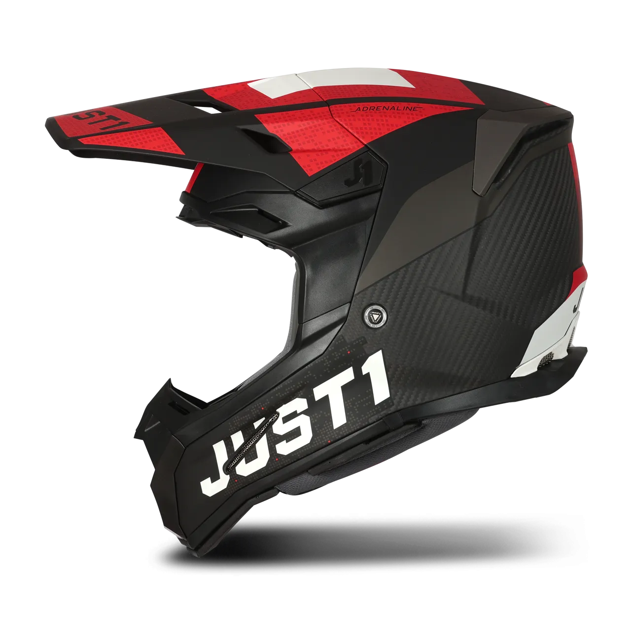 CASCO DE CROSS JUST1 J22 C ADRENALINE ROJOBLANCOCARBóN 