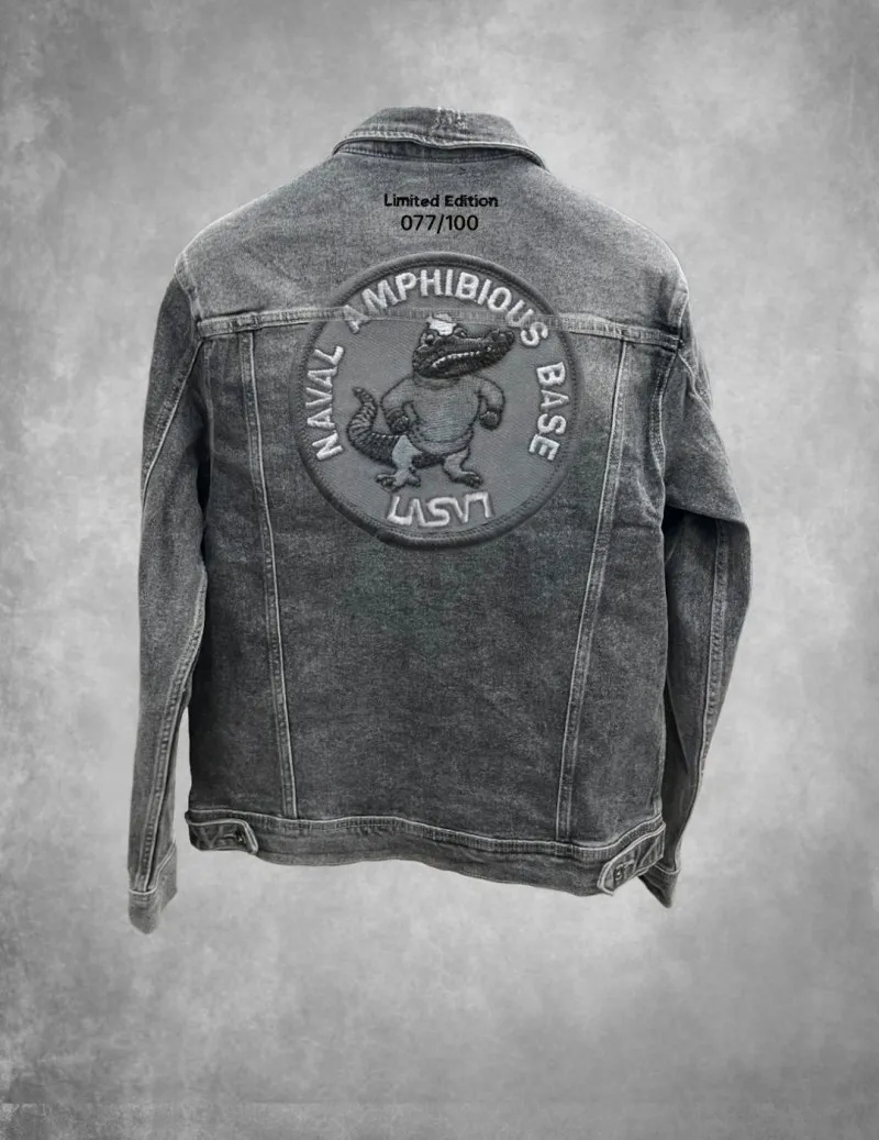 Cazadora denim de hombre GREY
