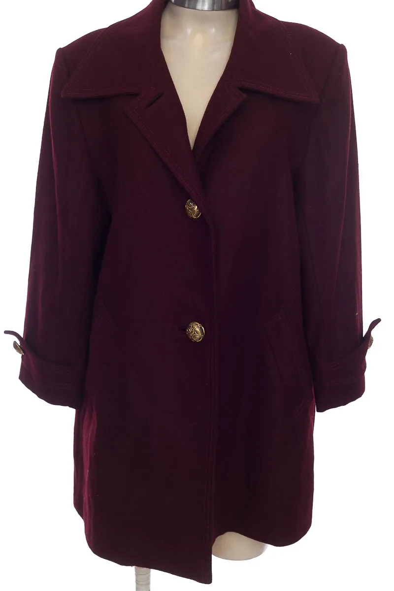 CHAQUETA / ABRIGO COLOR VINOTINTO  CREACIONES AMOLIER