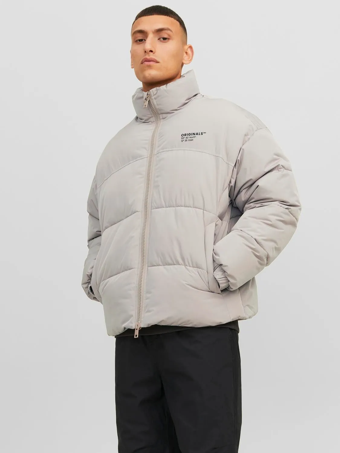 Chaqueta corta acolchada | Gris claro | Jack & Jones®