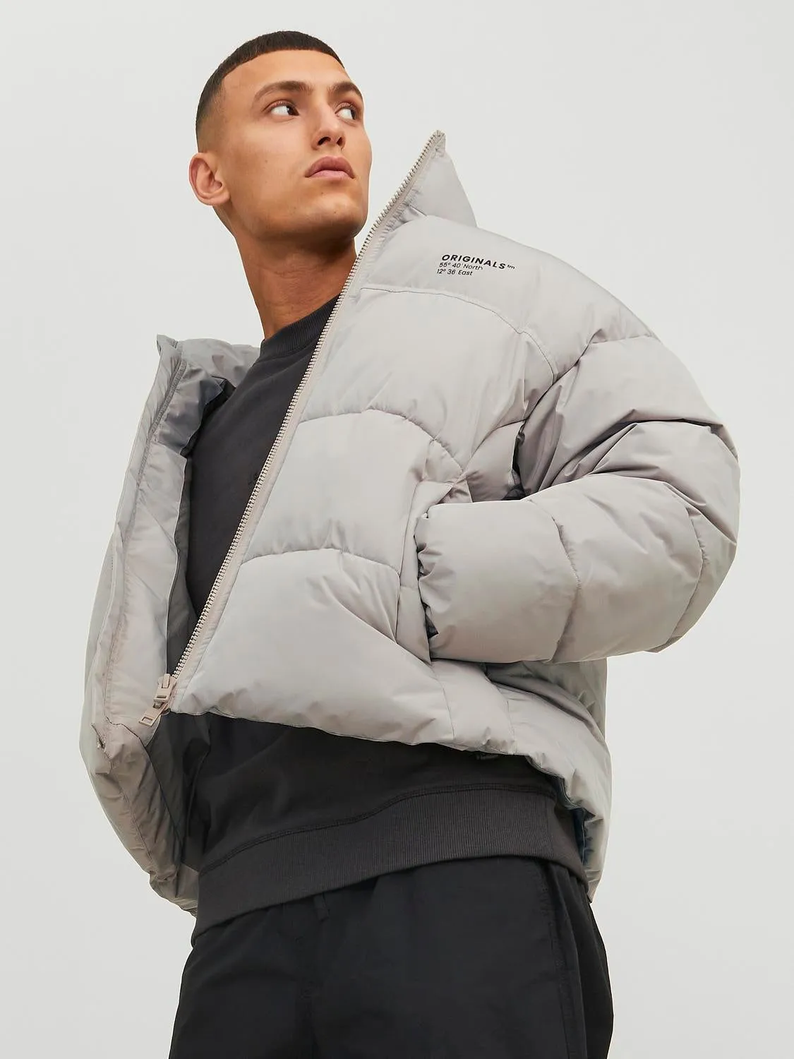 Chaqueta corta acolchada | Gris claro | Jack & Jones®