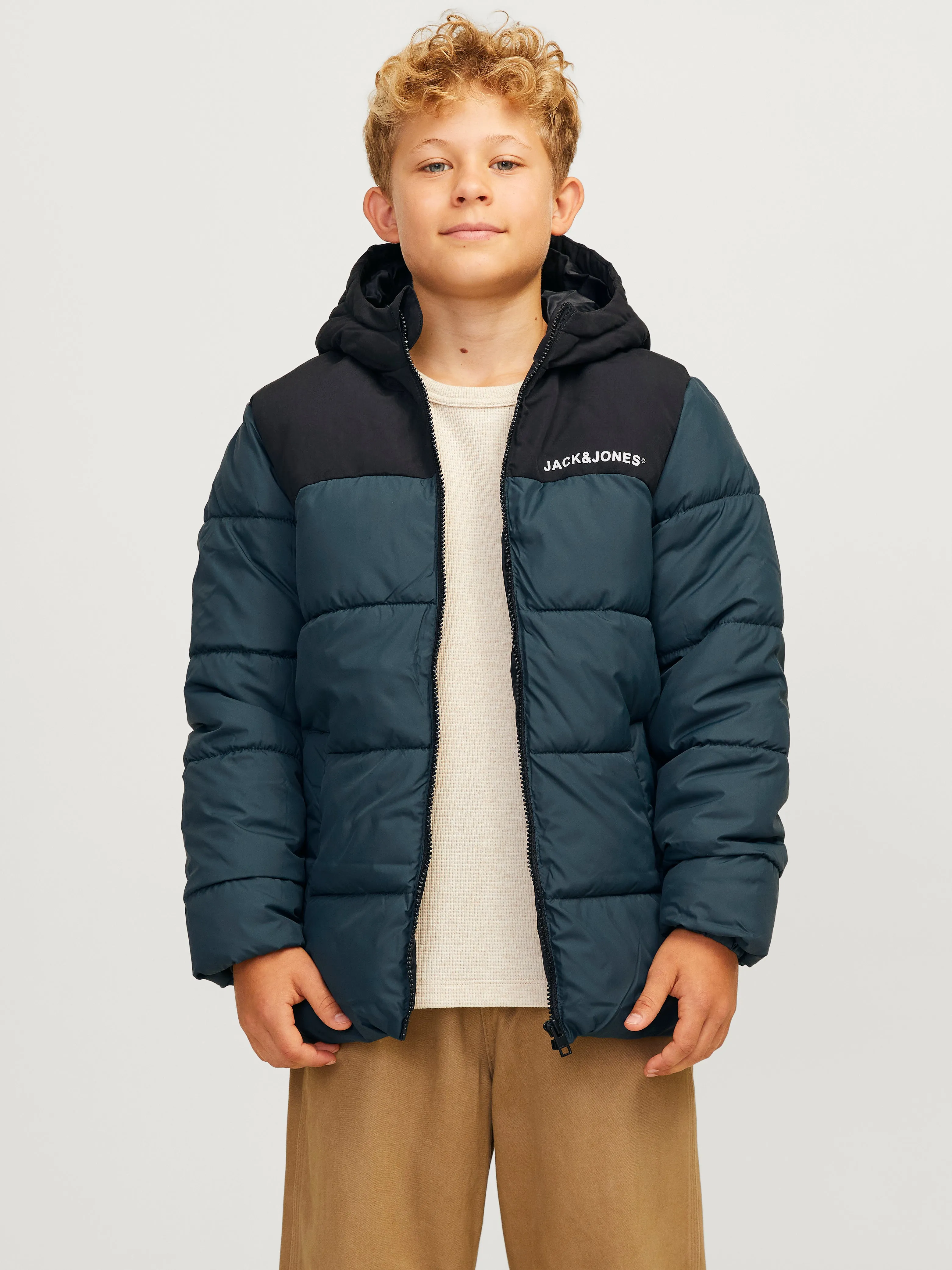 Chaqueta corta acolchada Junior | Azul intermedio | Jack & Jones®