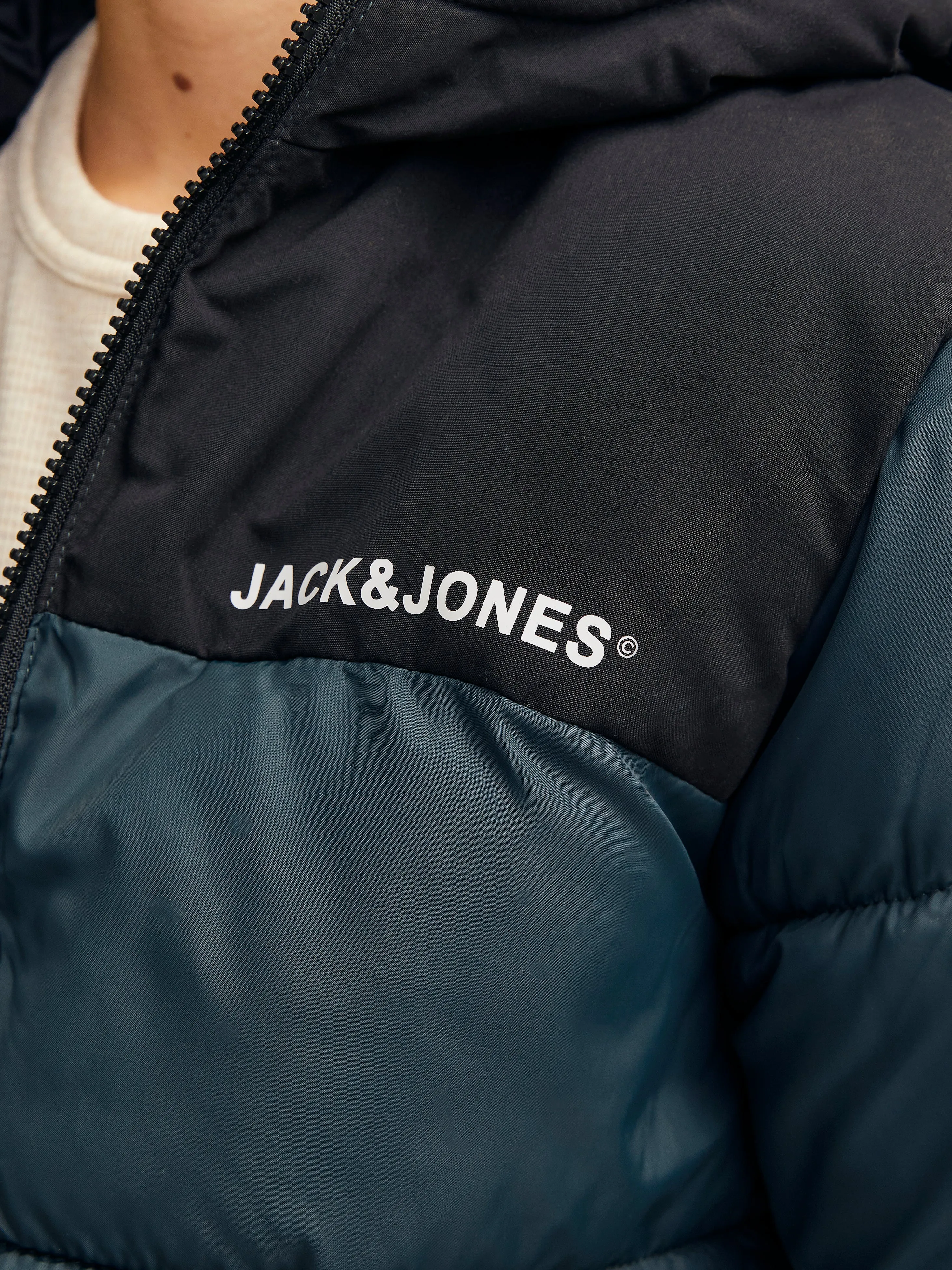 Chaqueta corta acolchada Junior | Azul intermedio | Jack & Jones®