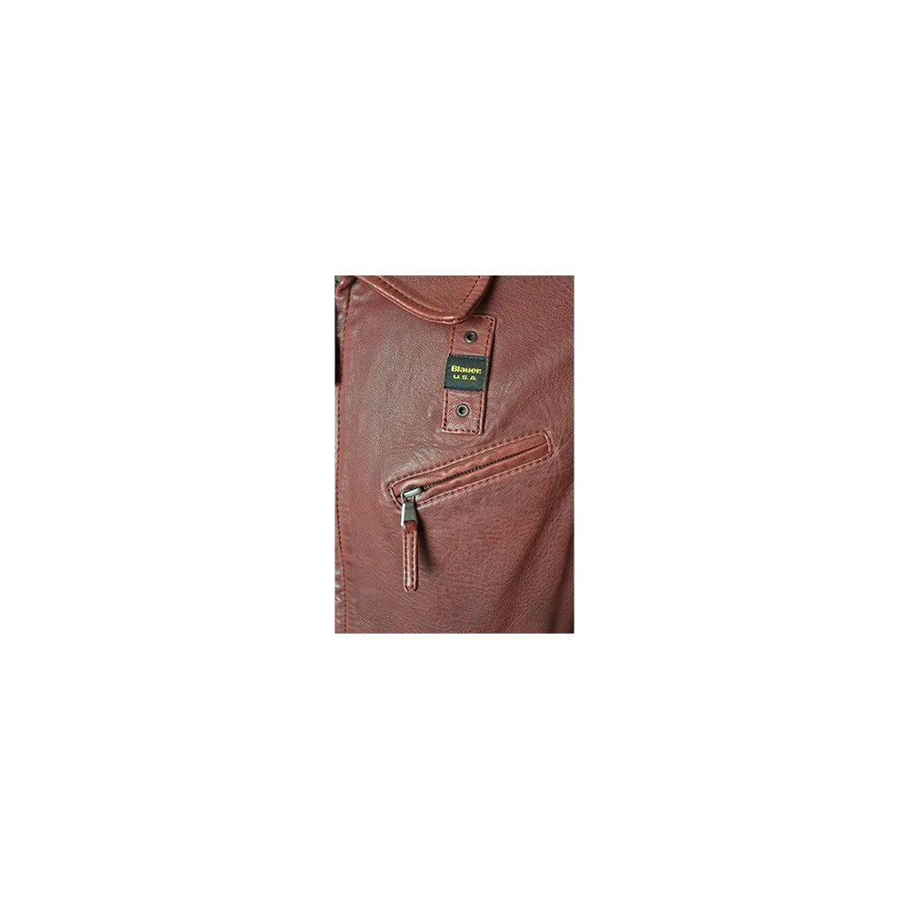 Chaqueta de Piel Blauer SBLUL02231 Color Granate