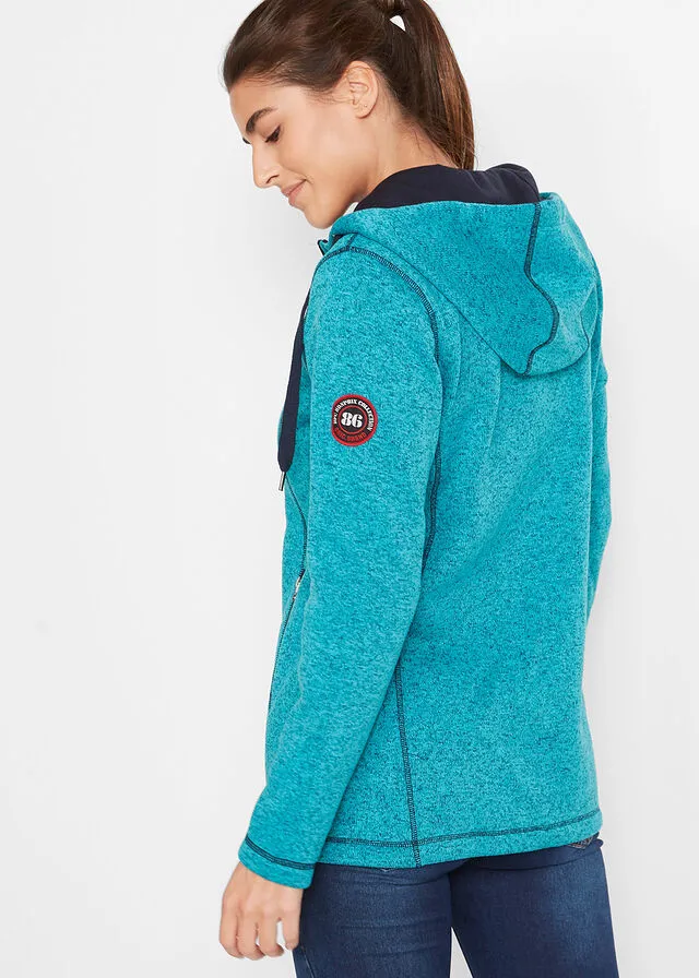 Chaqueta polar jaspeada Turquesa jaspeado