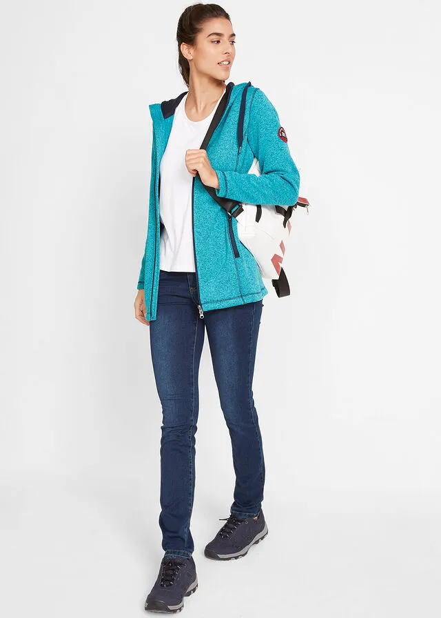 Chaqueta polar jaspeada Turquesa jaspeado