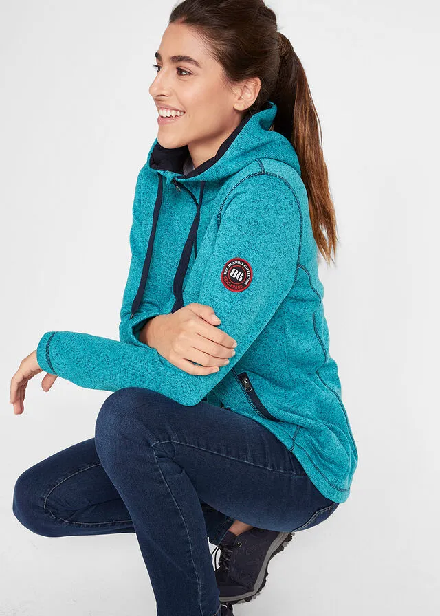 Chaqueta polar jaspeada Turquesa jaspeado