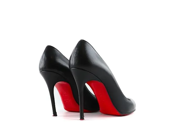 CHRISTIAN LOUBOUTIN Tacones T.UE 36.5 Cuero Negro 