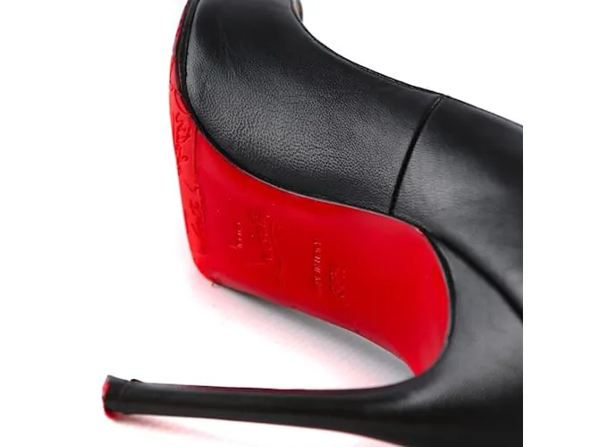 CHRISTIAN LOUBOUTIN Tacones T.UE 36.5 Cuero Negro 