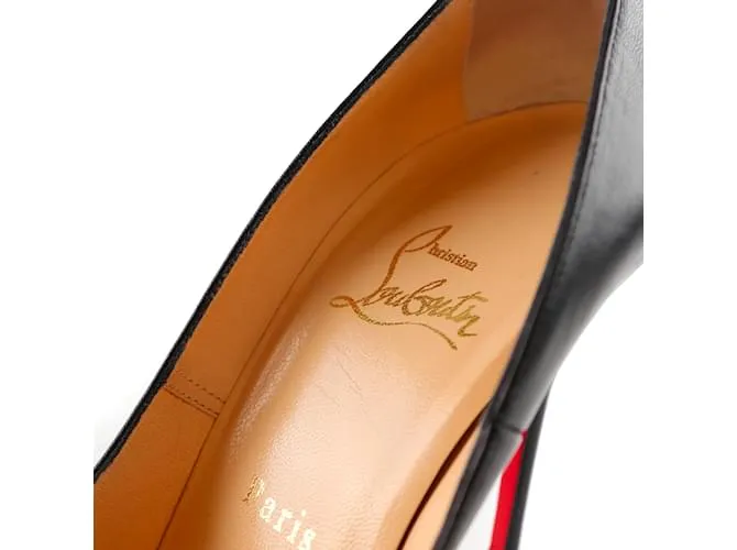 CHRISTIAN LOUBOUTIN Tacones T.UE 36.5 Cuero Negro 
