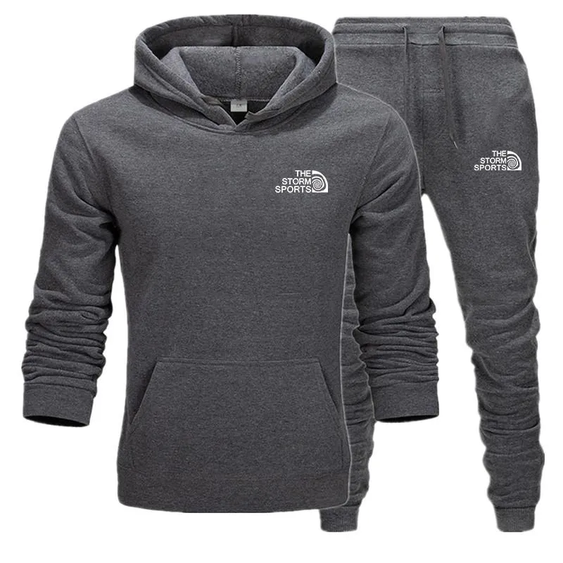 Chándales de marca para hombre, conjunto de dos piezas, chaqueta con cremallera para hombre, pantalones de chándal, chándal, chá