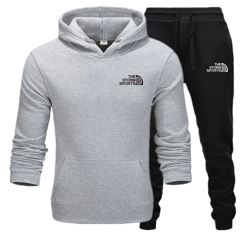 Chándales de marca para hombre, conjunto de dos piezas, chaqueta con cremallera para hombre, pantalones de chándal, chándal, chá