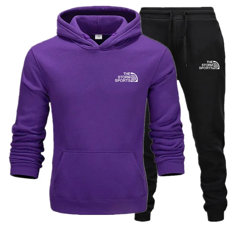 Chándales de marca para hombre, conjunto de dos piezas, chaqueta con cremallera para hombre, pantalones de chándal, chándal, chá