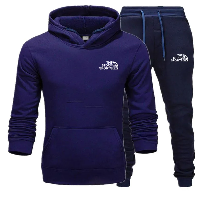 Chándales de marca para hombre, conjunto de dos piezas, chaqueta con cremallera para hombre, pantalones de chándal, chándal, chá