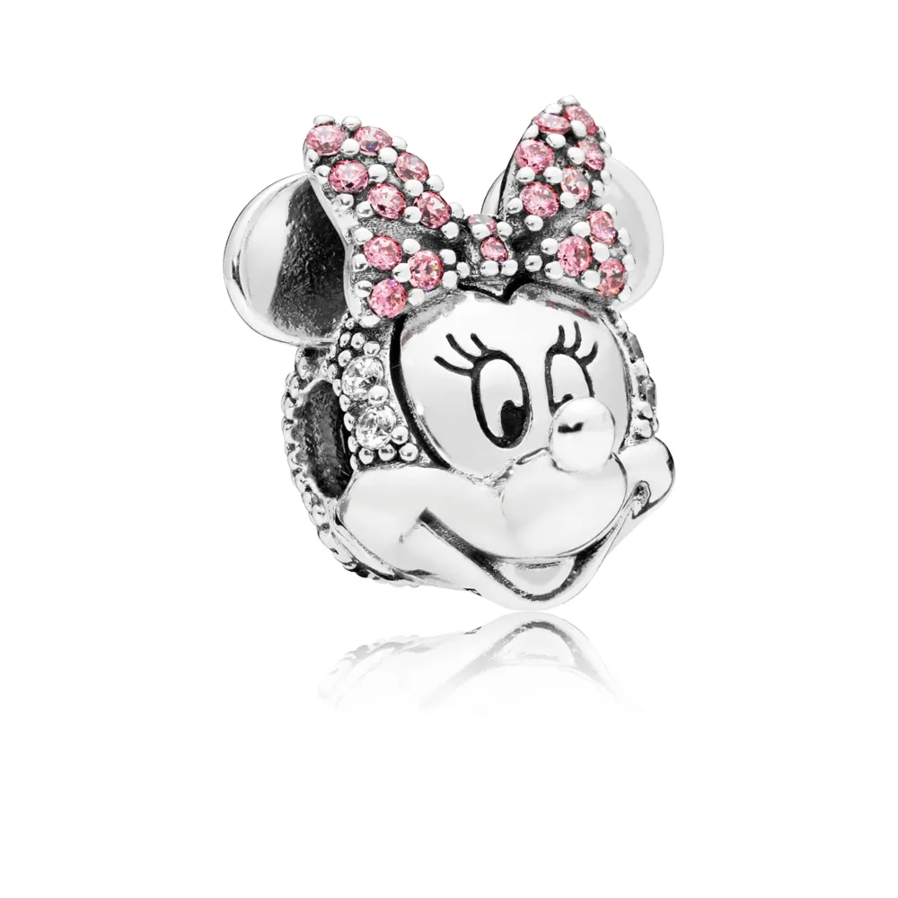 Clip en PLata de ley Retrato de Minnie Brillante 797496CZS