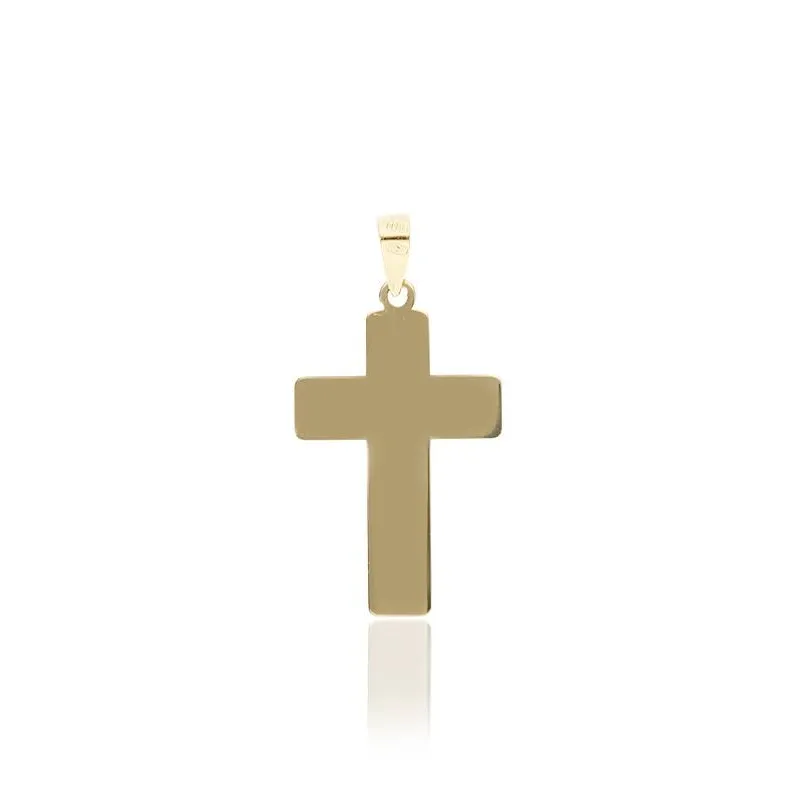 Colgante Cruz "Bautista" Mediana de Oro 18k.
