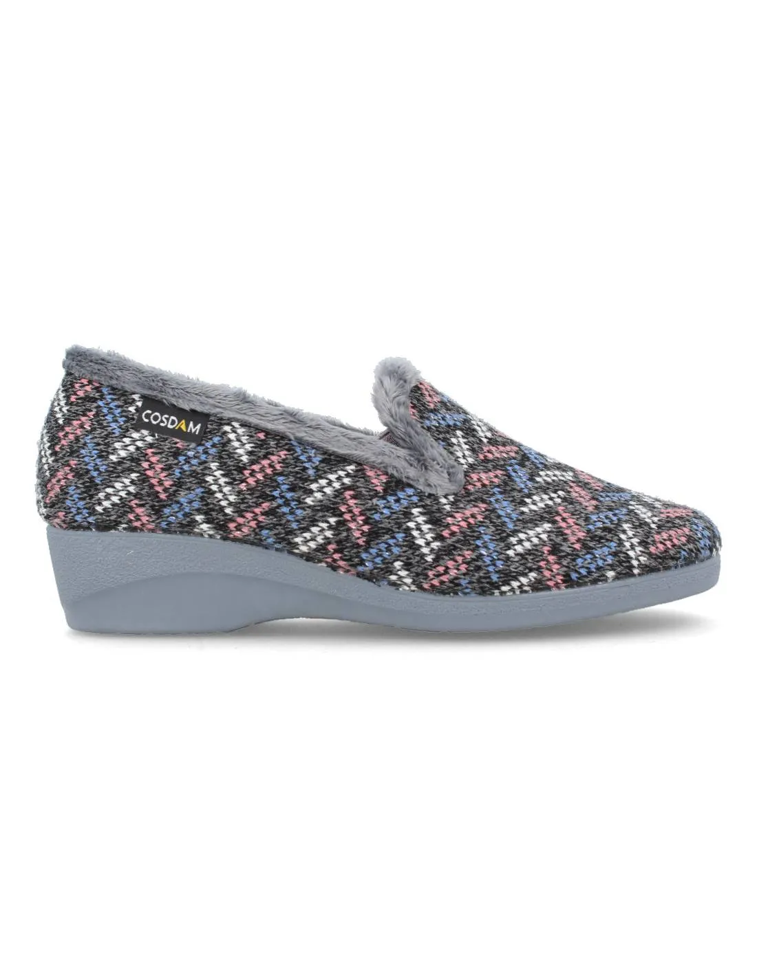 COSDAM  ZAPATILLA CASA CERRADA ESPIGA GRIS