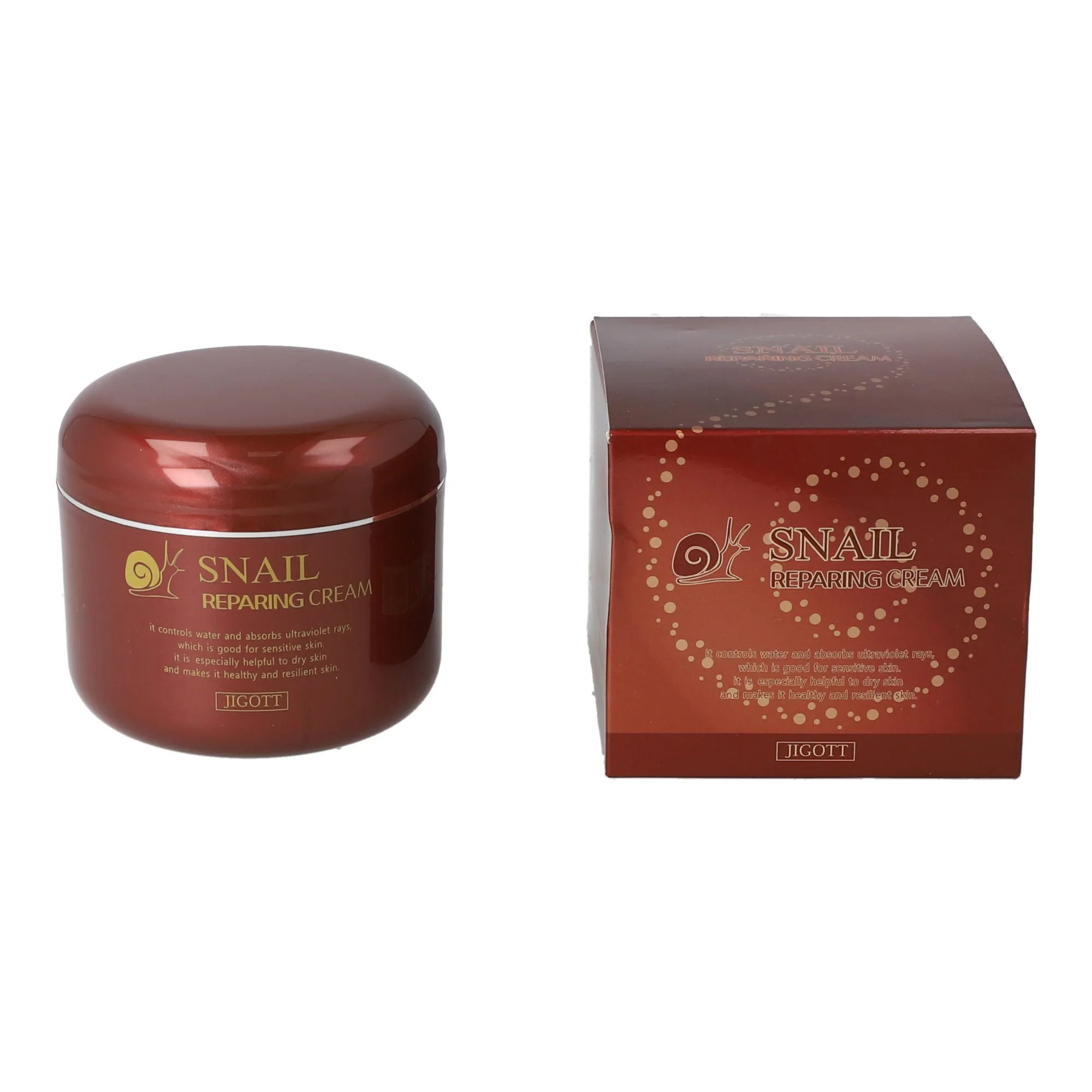 Crema facial Jigott Snail Reparing Cream