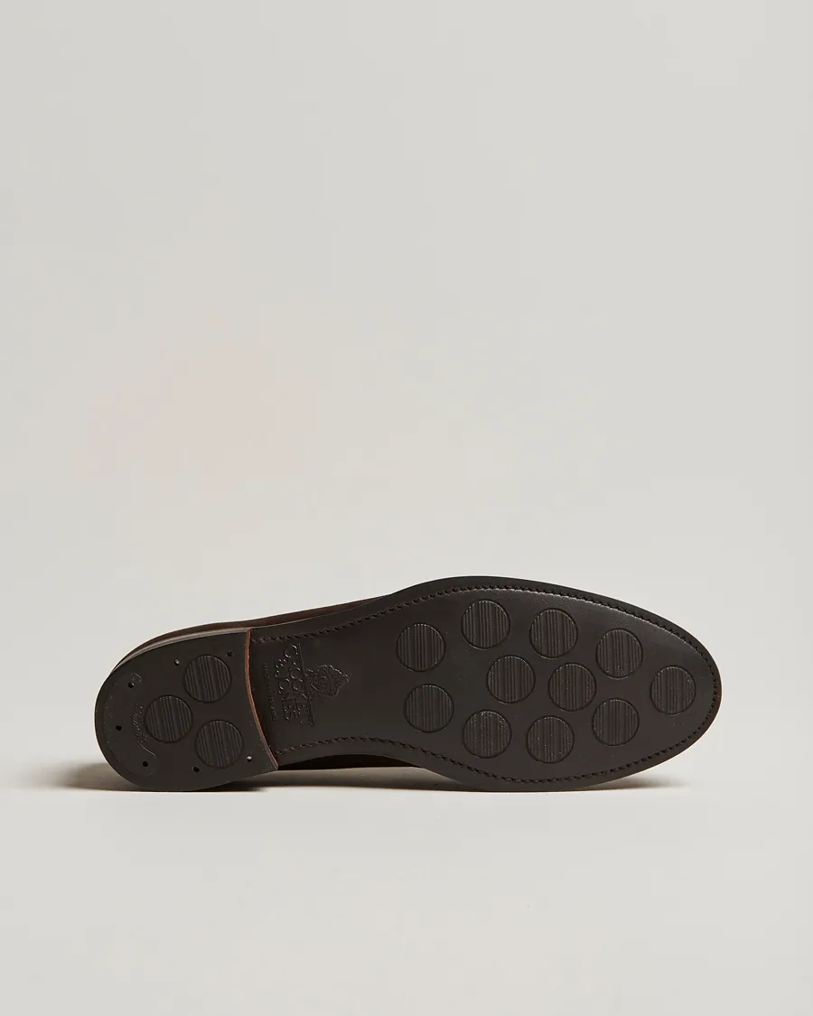Crockett & Jones Harvard City Sole Dark Brown Suede