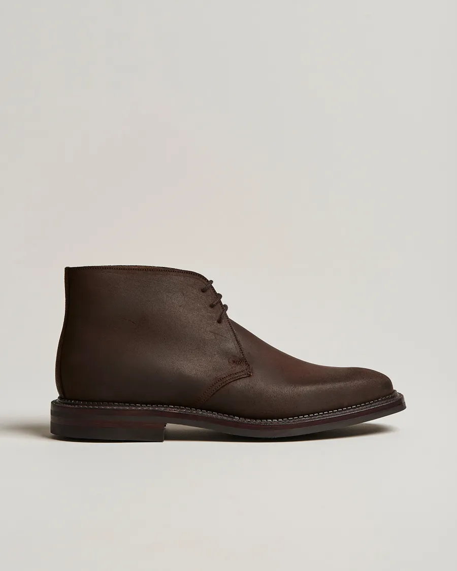 CROCKETT & JONES MOLTON CHUKKA DK BROWN ROUGHOUT SUEDE