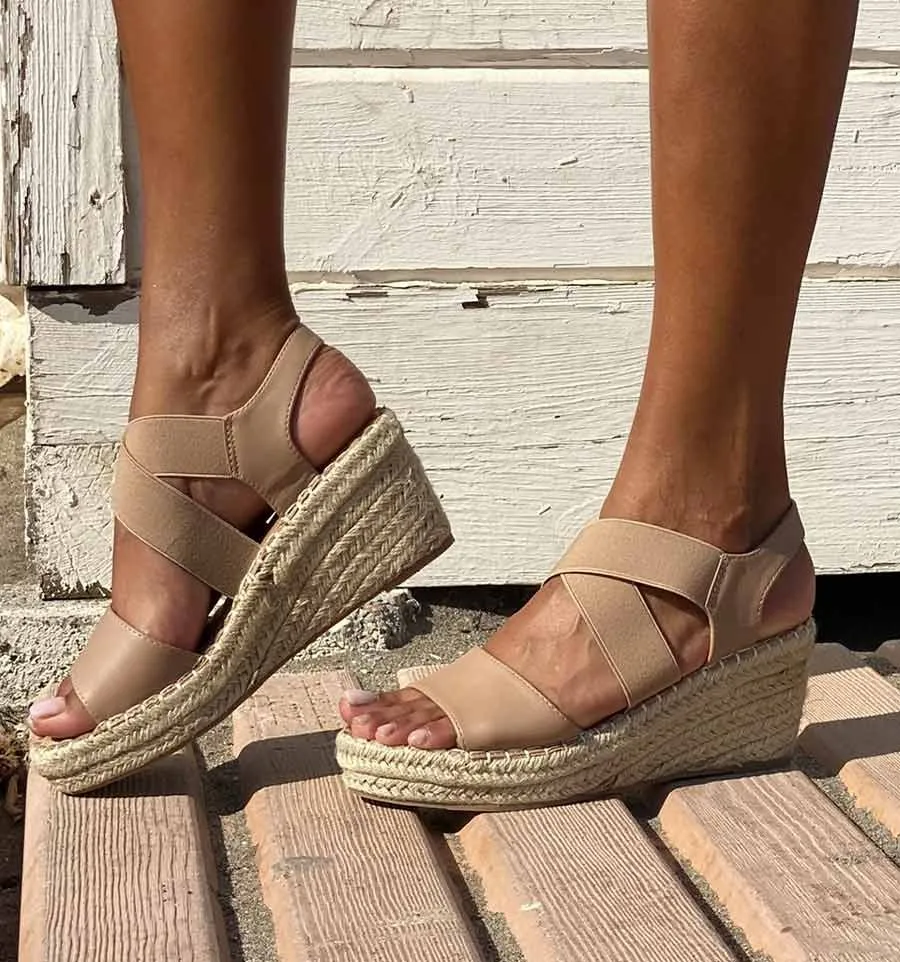 Cuñas taupe esparto Alma