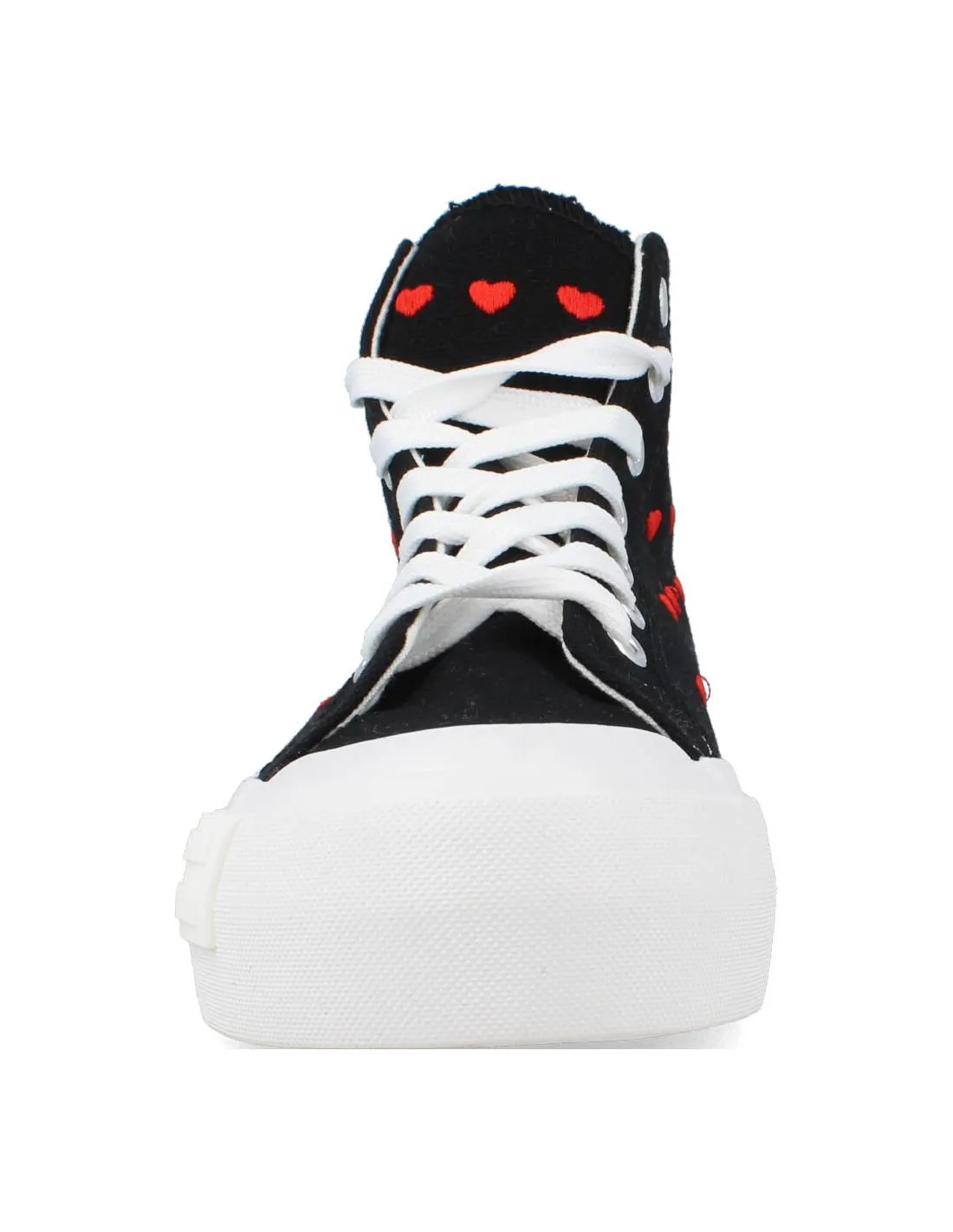D. FRANKLIN  ZAPATILLA CASUAL PLATAFORMA NEGRA CORAZONES