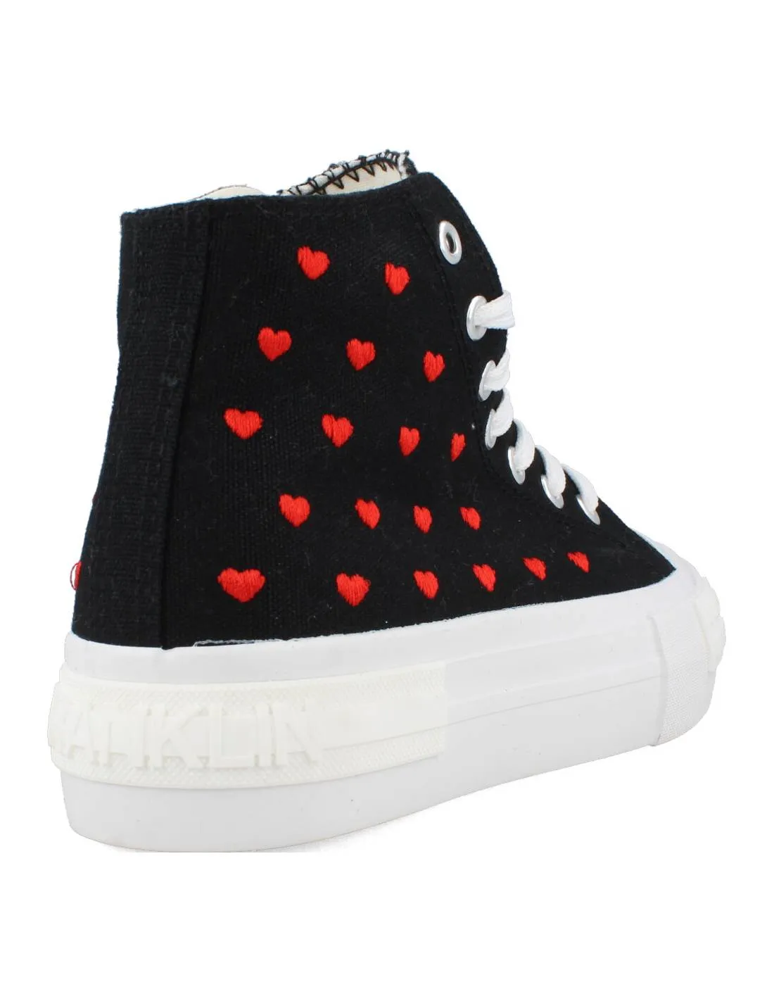 D. FRANKLIN  ZAPATILLA CASUAL PLATAFORMA NEGRA CORAZONES