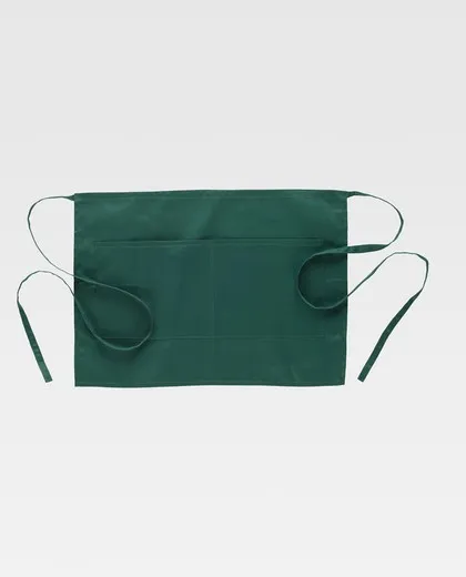 Delantal tipo francés 35x50 con 2 bolsos Verde