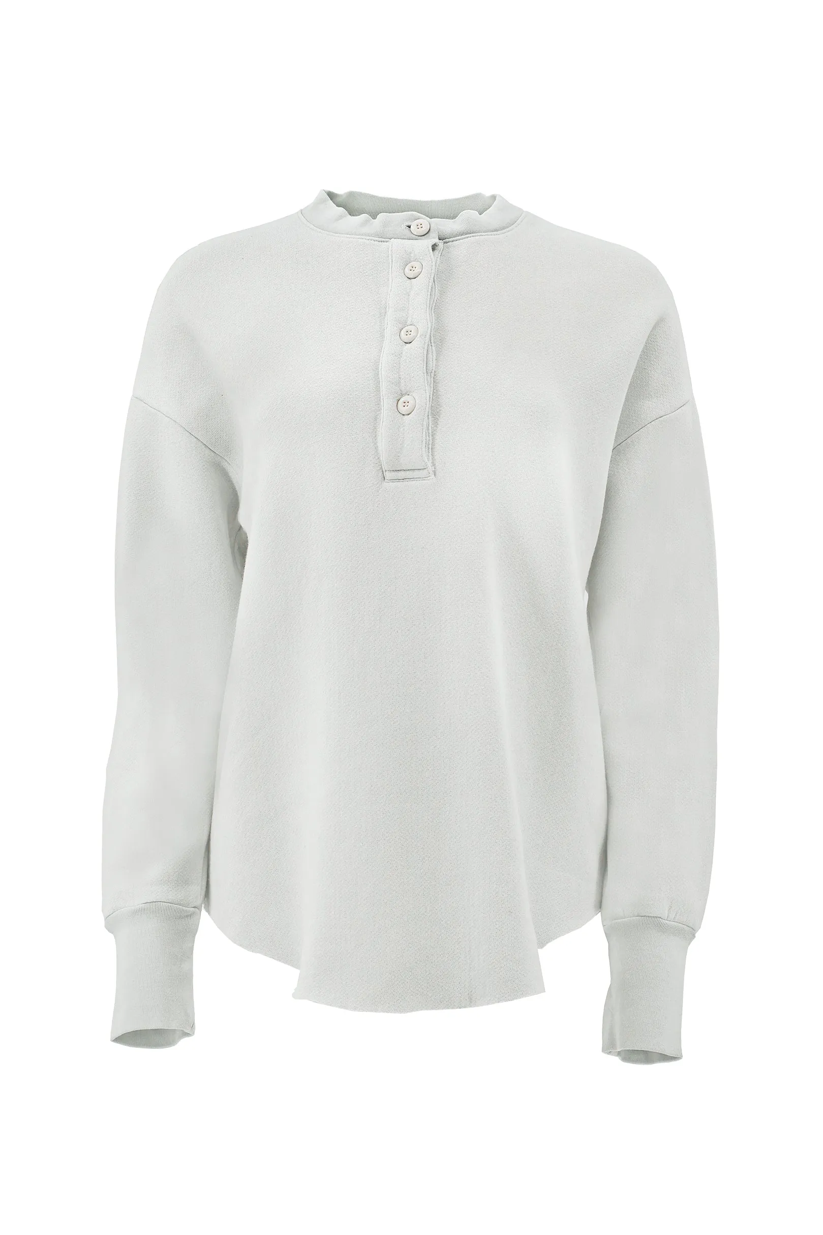 Drew Henley Sweatshirt in Cement Grey