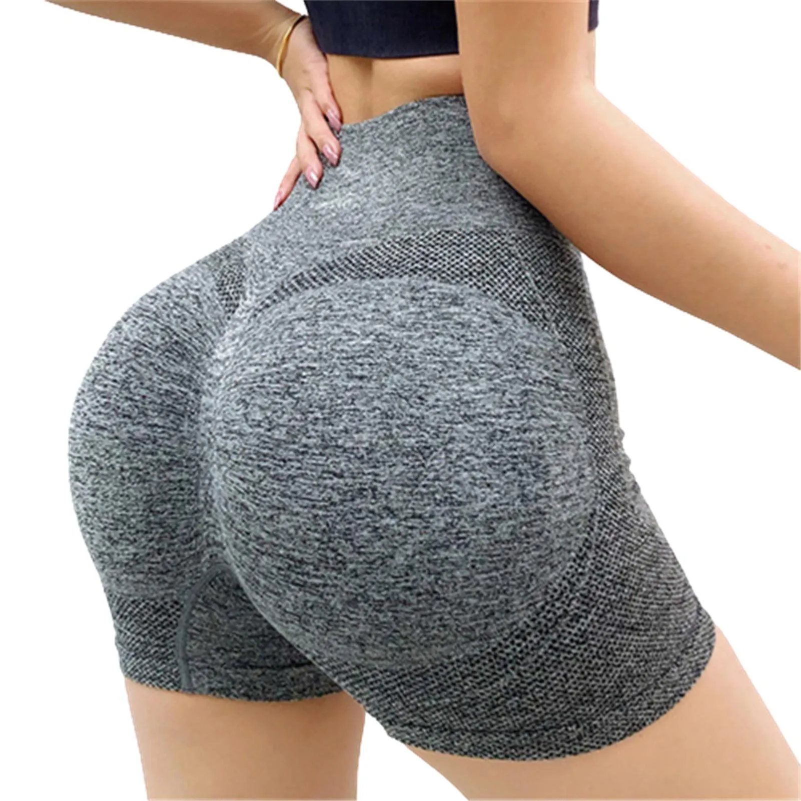 Entrenamiento Pantalones cortos de yoga mujeres Casual Yoga Running Shorts Elastic Fitness Slim Shorts