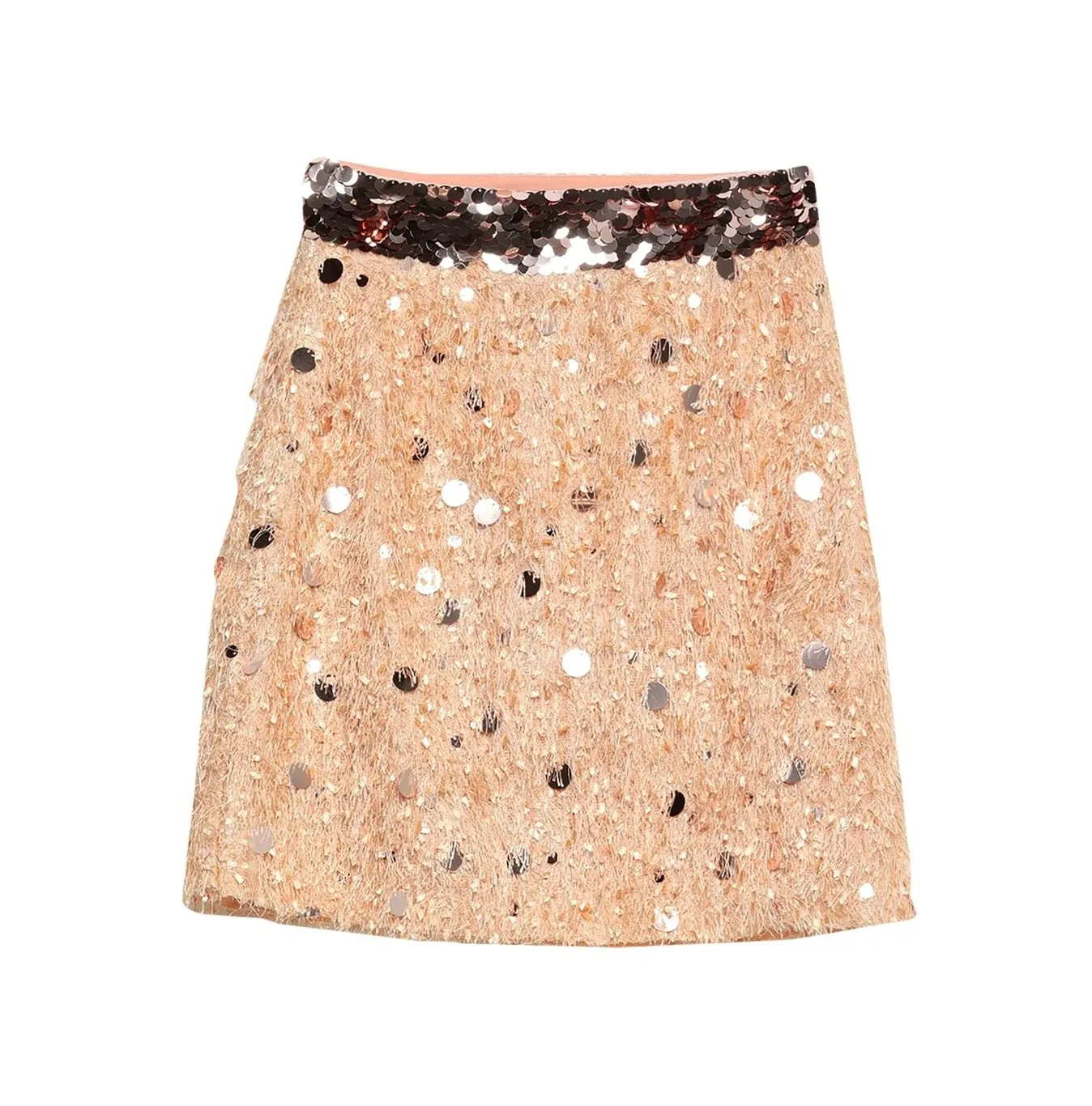 Falda Nude Lentejuelas